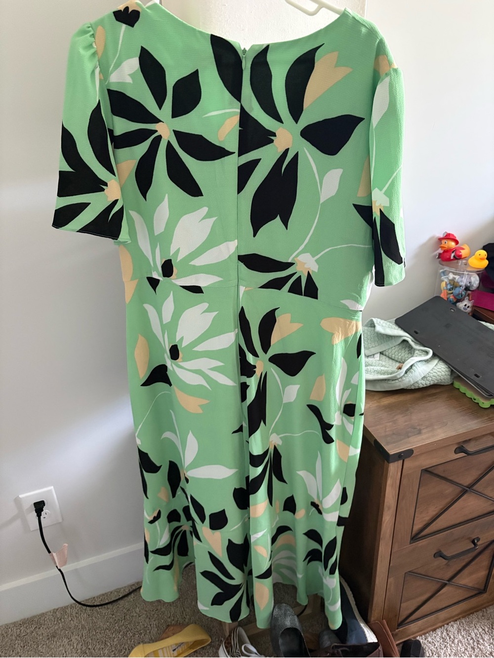 Liz Claiborne Mint Green Floral Midi Dress - Picture 4 of 4